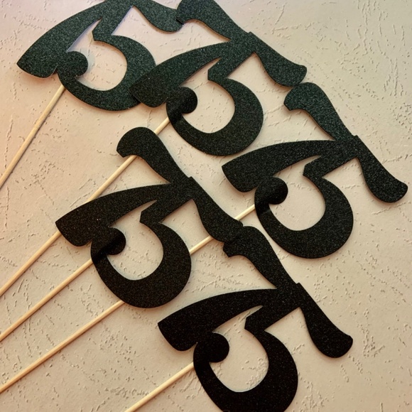 75 Party Decorations Black - 75th Birthday Centerpiece Sticks - Picture 4 of 6